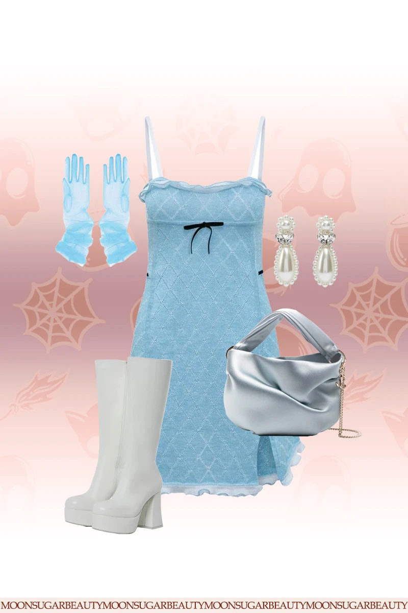 aesthetic halloween costume collage coquette