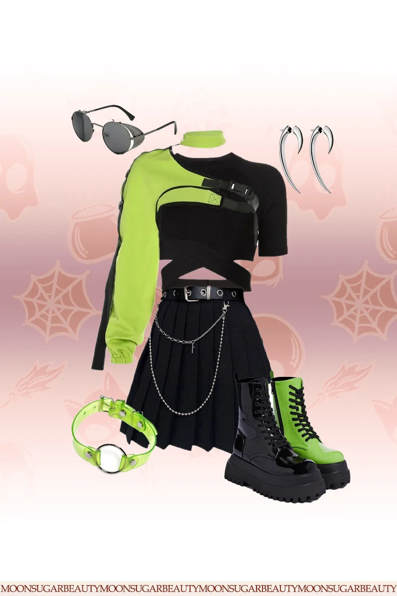 aesthetic halloween costume collage cyberpunk