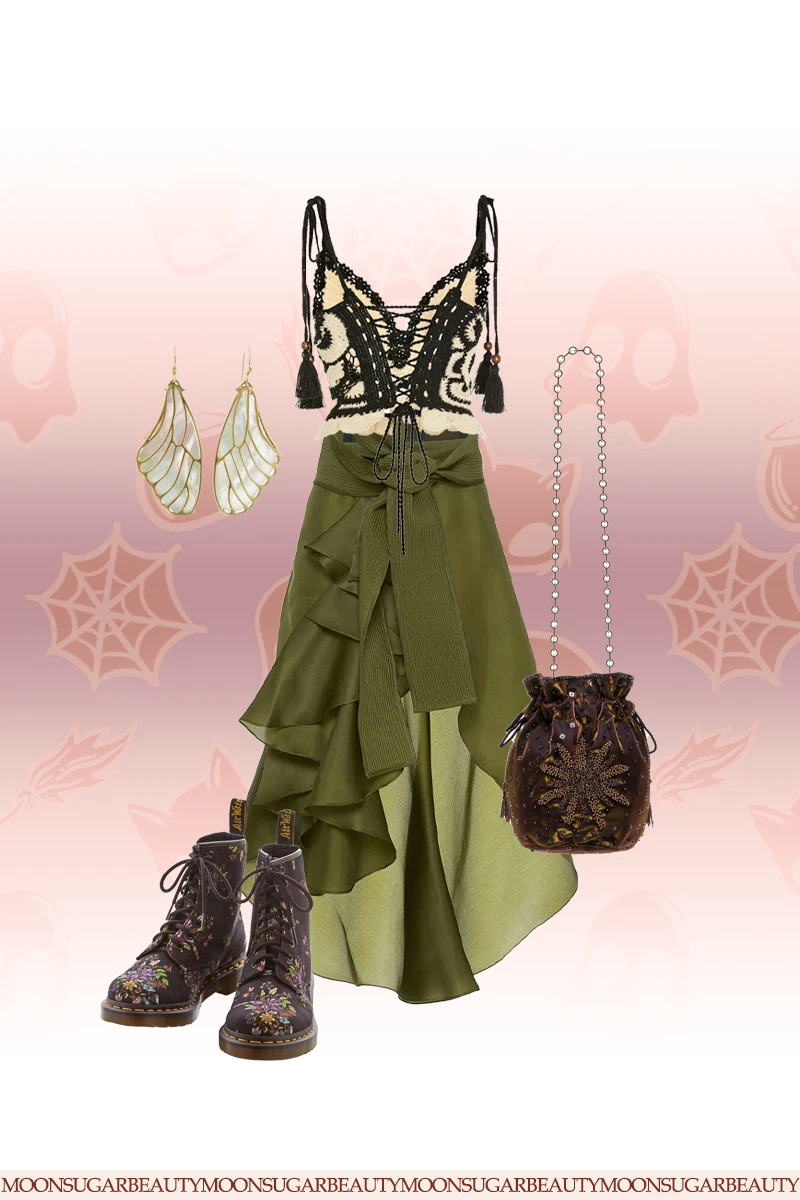 aesthetic halloween costume collage earthcore