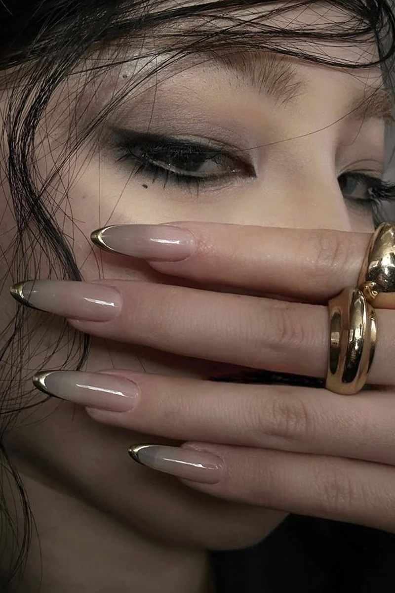 close-up of Nude Nails with a Twist