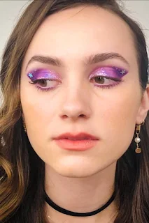 Lexi Howard and Ombre Galaxy Backdrop makeup look from euphoria